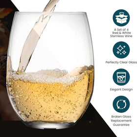 Modvera stemless wine glasses crystal clarity adds luxury to any dining moment