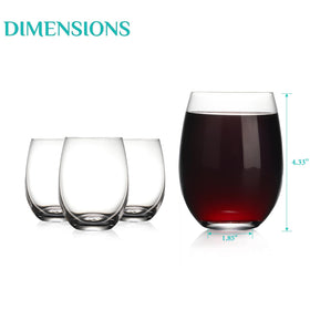 Modvera stemless wine glasses hand hold highlighting comfortable grip for easy swirling