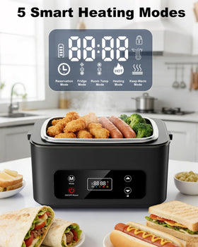 Moexili electric lunch box with 360 heating for even warmth throughout.
