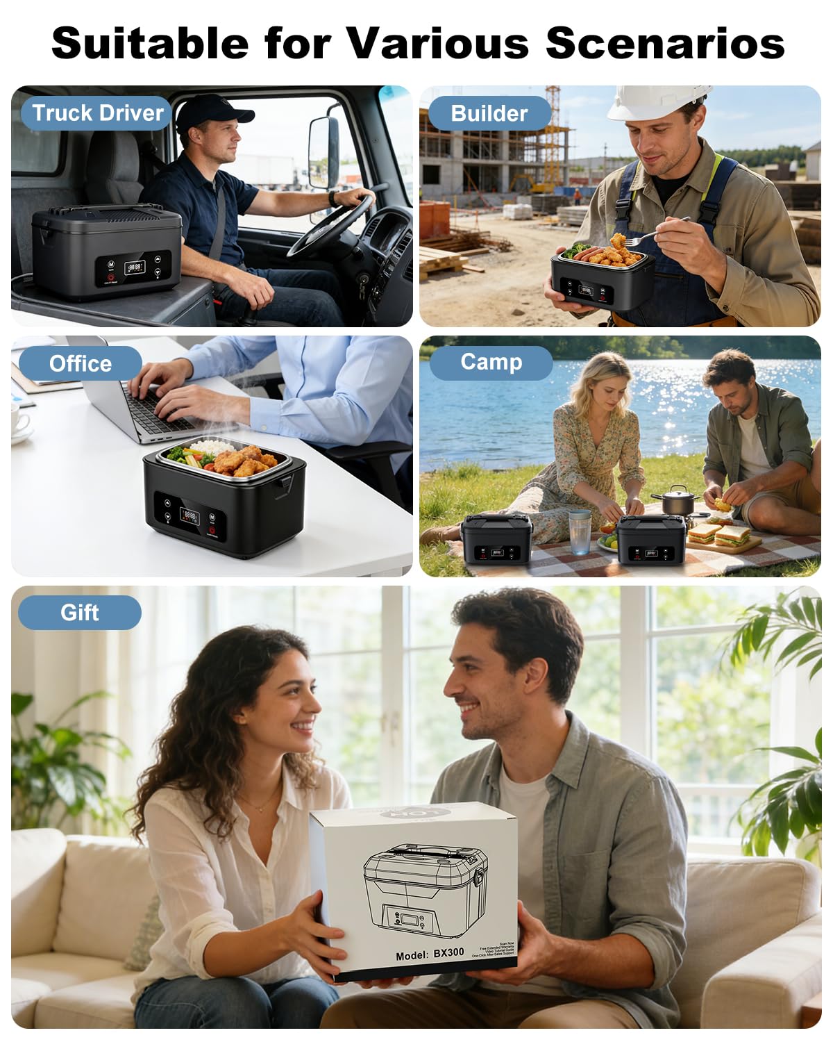 Moexili electric lunch box office-use friendly for consistent hot meals.