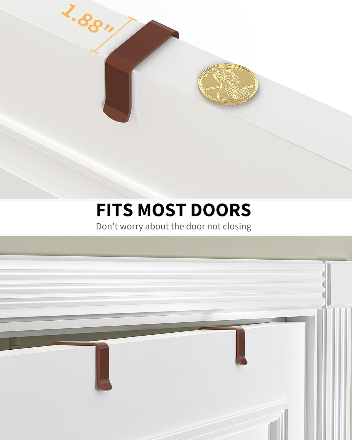 Moforoco bronze door-mounted pantry organizer installation demonstration