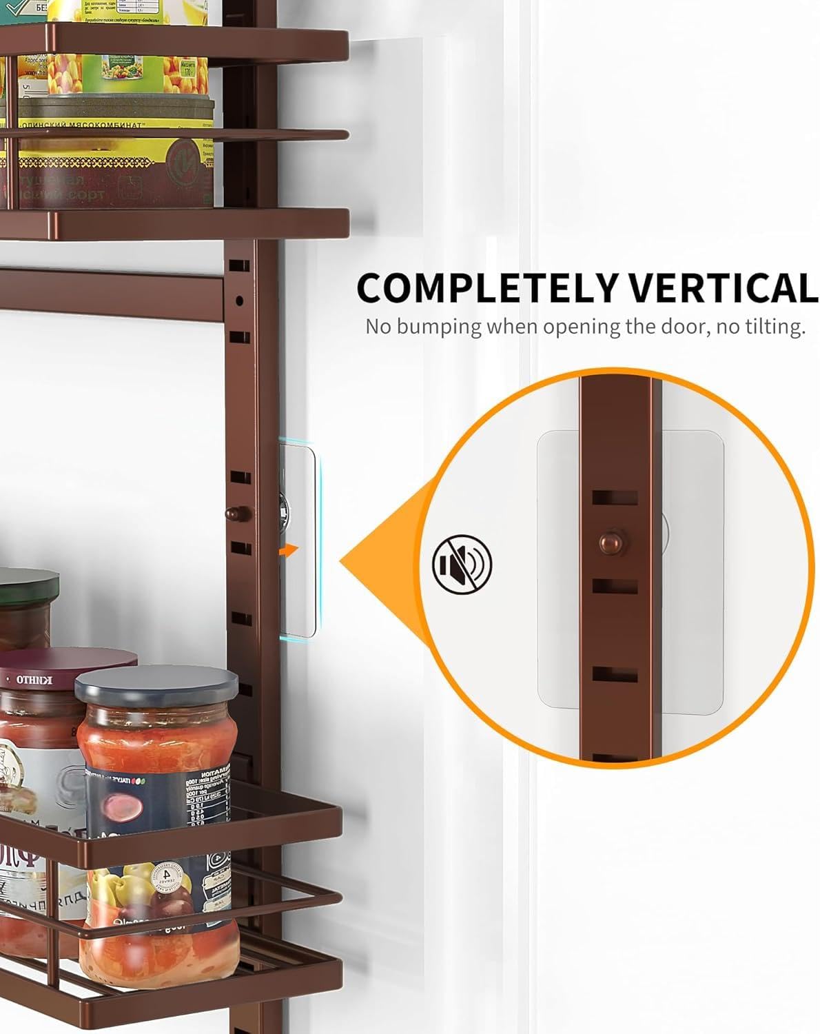 Moforoco bronze 9-tier door rack versatile for cleaning supplies, toiletries, or shoes