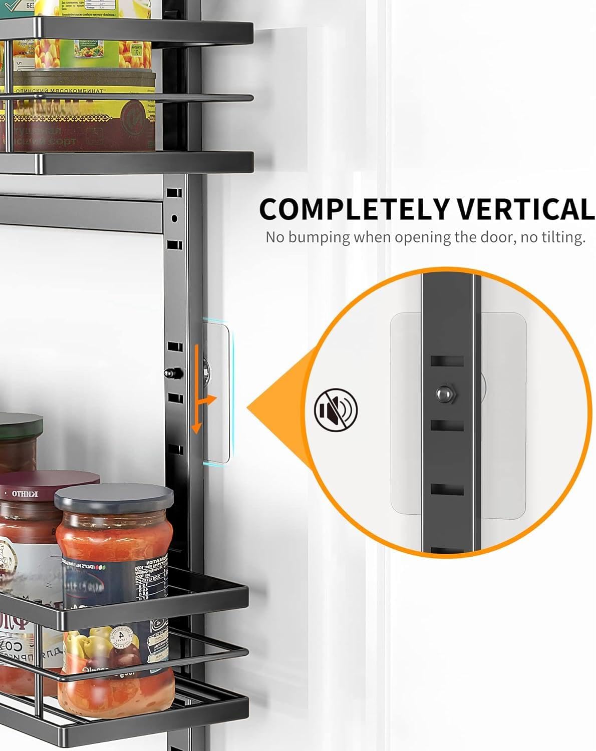 Moforoco door-mounted pantry organizer with cans for accessible kitchen storage.