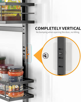 Moforoco door-mounted pantry organizer with cans for accessible kitchen storage.