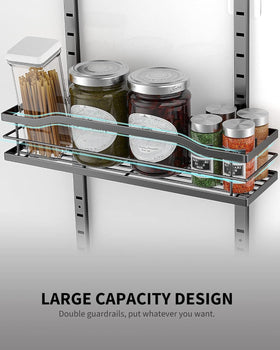 Moforoco over-the-door pantry organizer in-use with spice jars