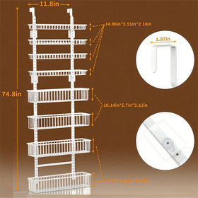 Moforoco pantry organizer 8-tier, detailed-assembly view, easy setup.