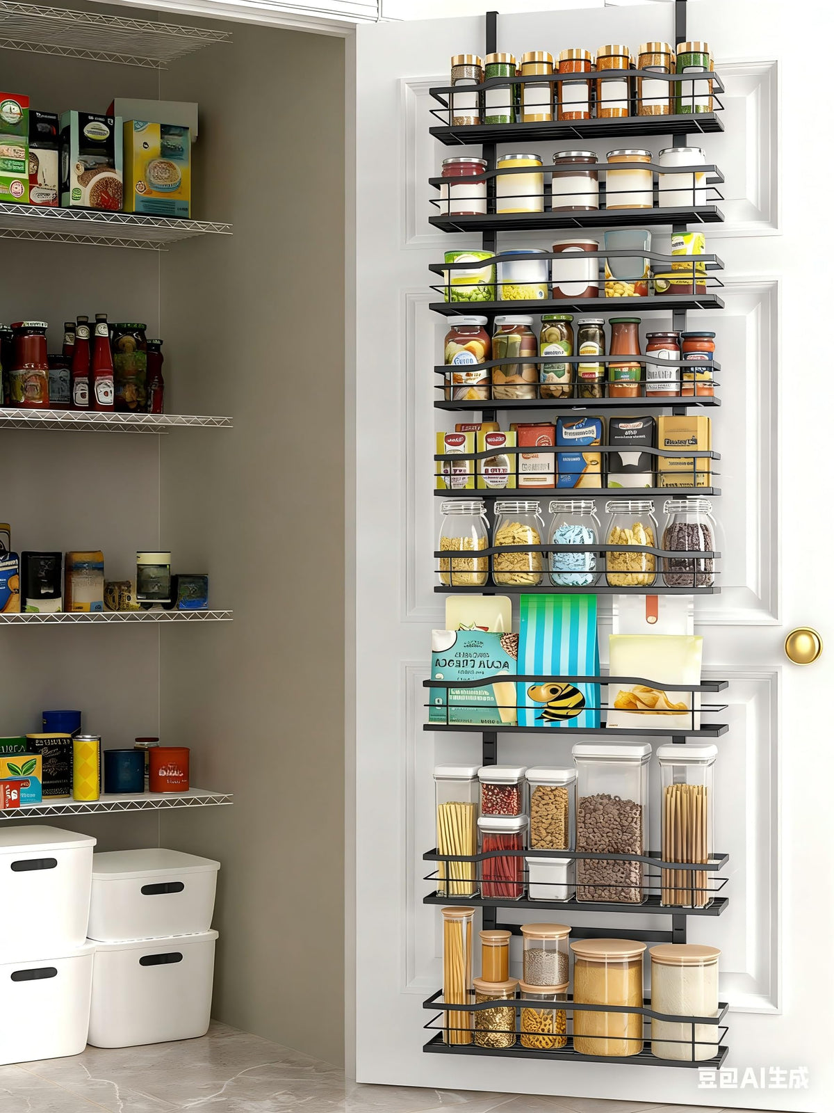 Moforoco sturdy metal construction supports heavy items without sagging.