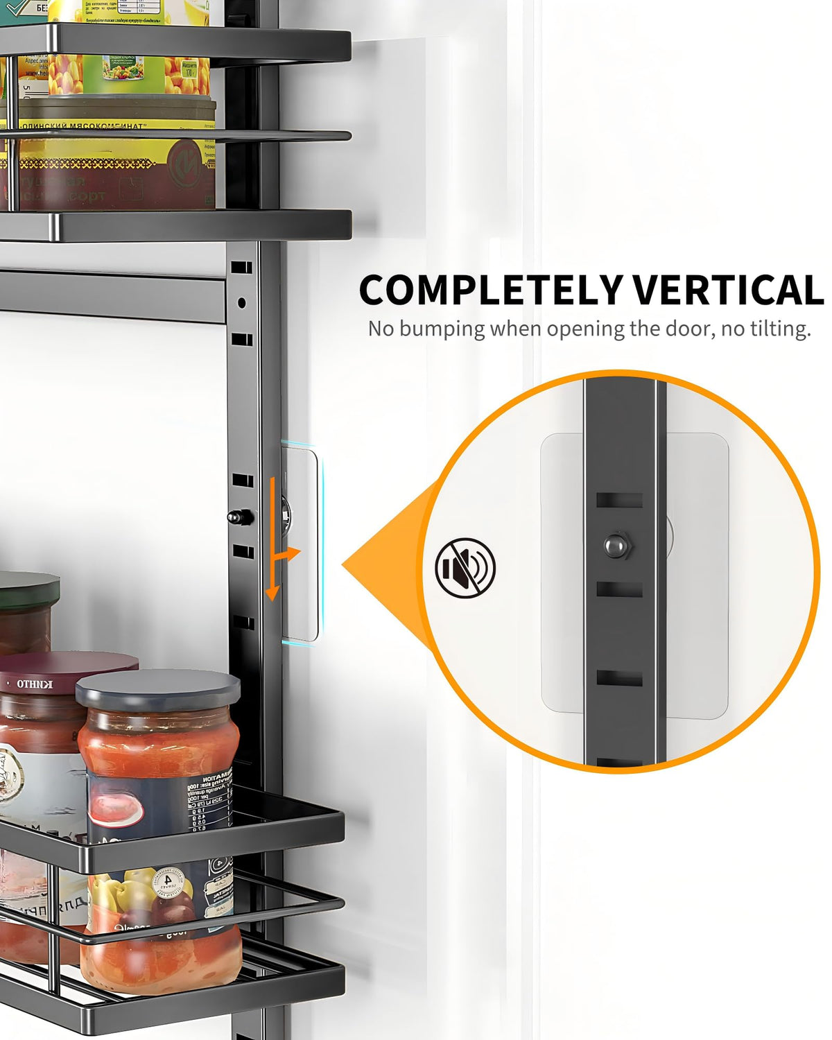 Moforoco White 9-tier space-saving door organizer in a compact kitchen