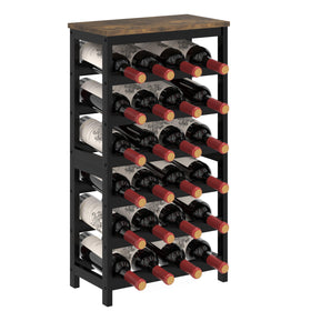 MOGELAFOO 6-tier bamboo wine rack assembly showing sturdy construction and rounded edges