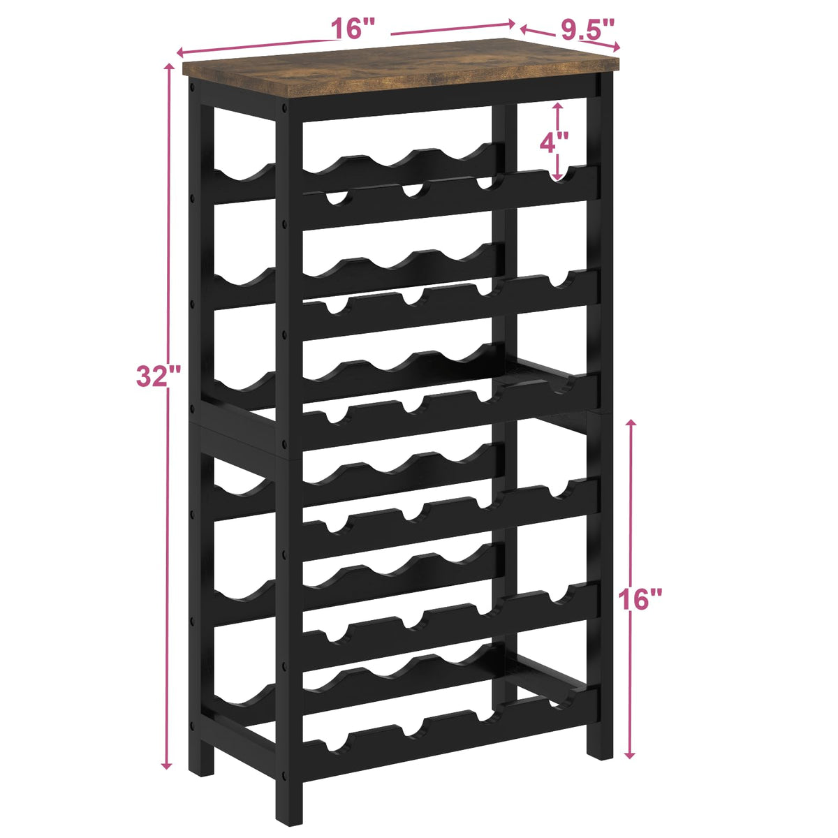 MOGELAFOO kitchen bar setup using bamboo wine storage solution