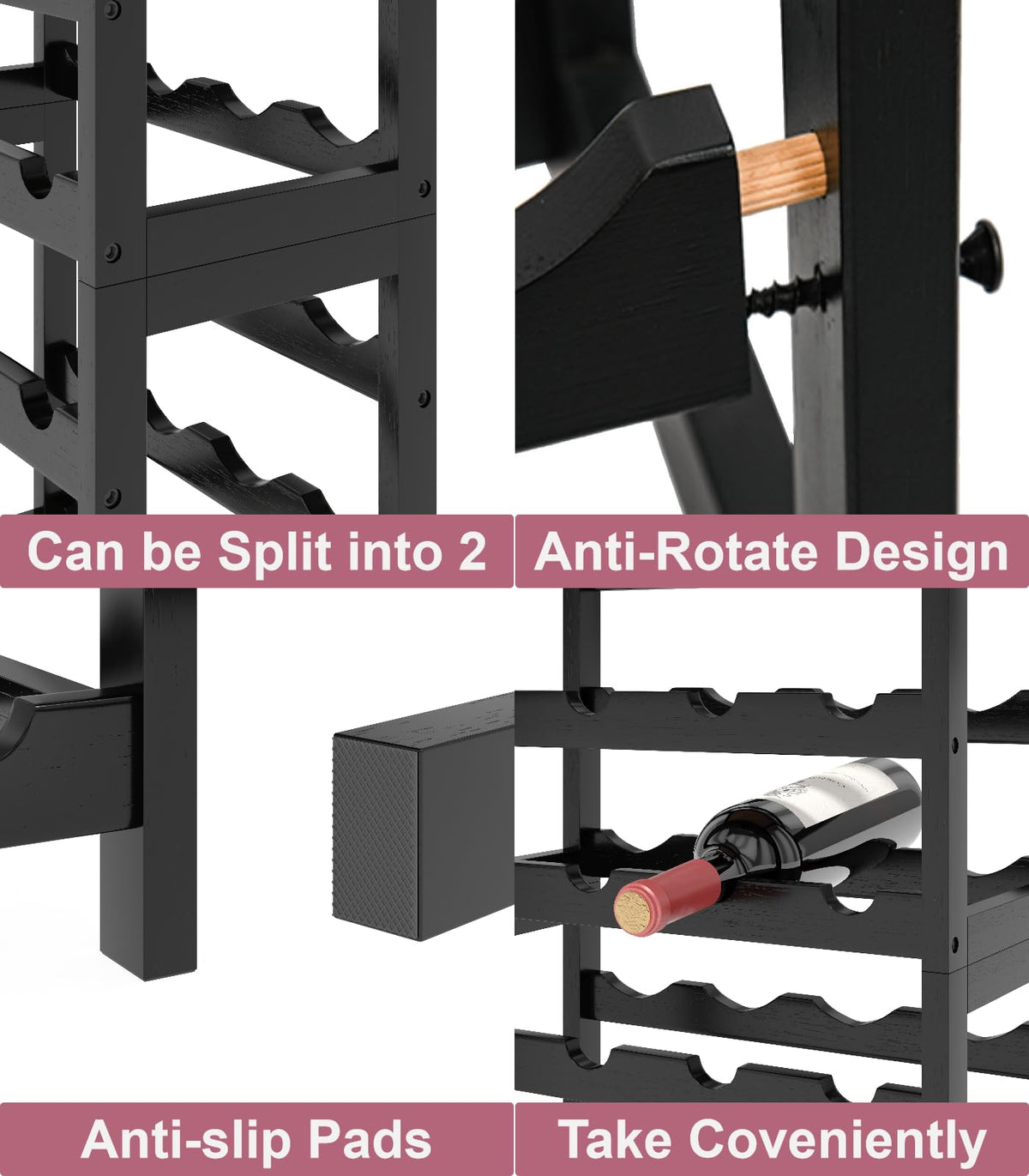 MOGELAFOO wine rack displayed in dining room for stylish storage