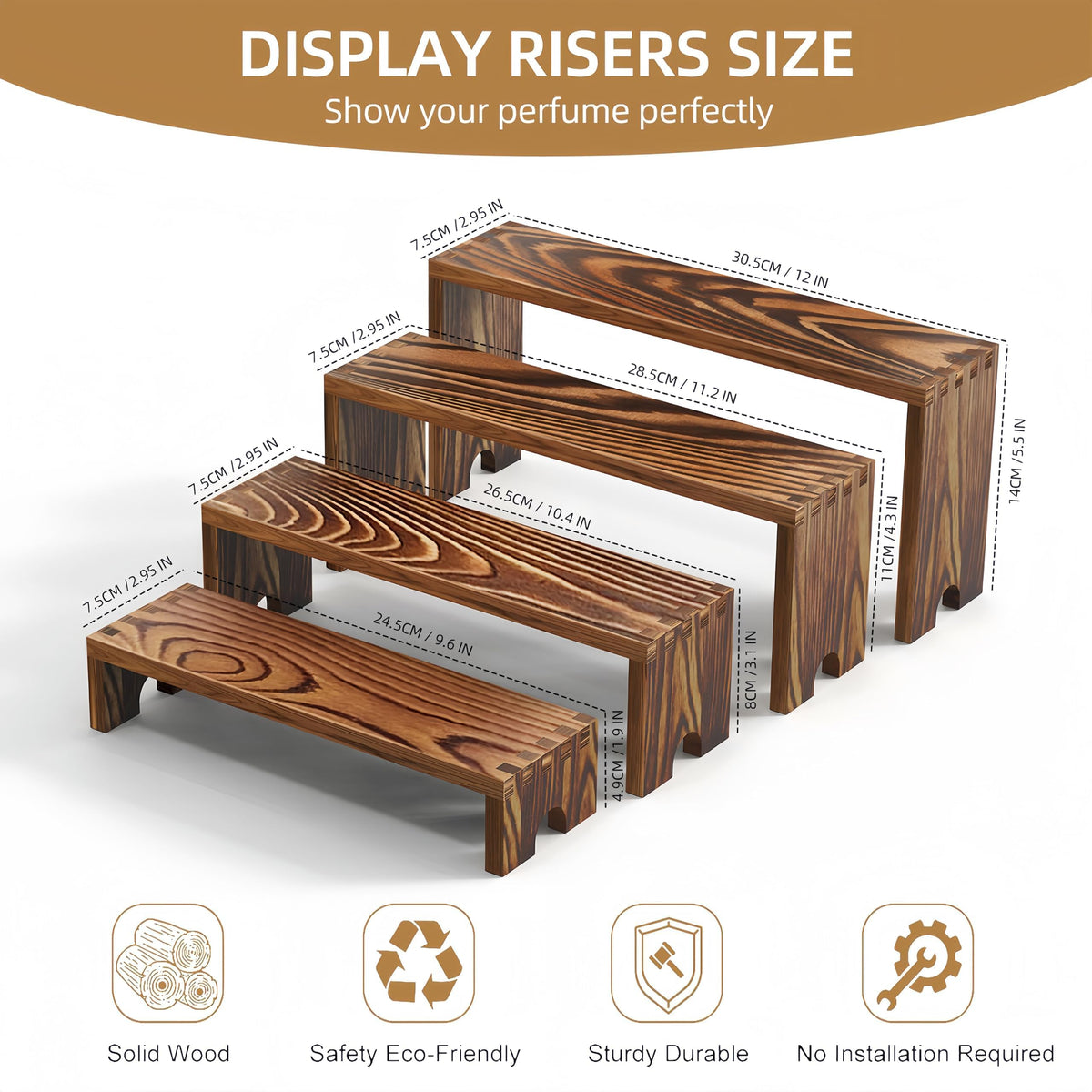 Mogenxoye wood-tone pantry can organizer for neat storage.