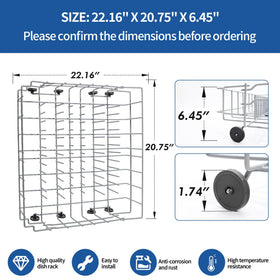 MOHTOL dishrack reinforced-rails for durable daily use.
