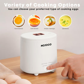MOJOCO rapid-egg-cooker hard-boiled-eggs in minutes, simple timer.