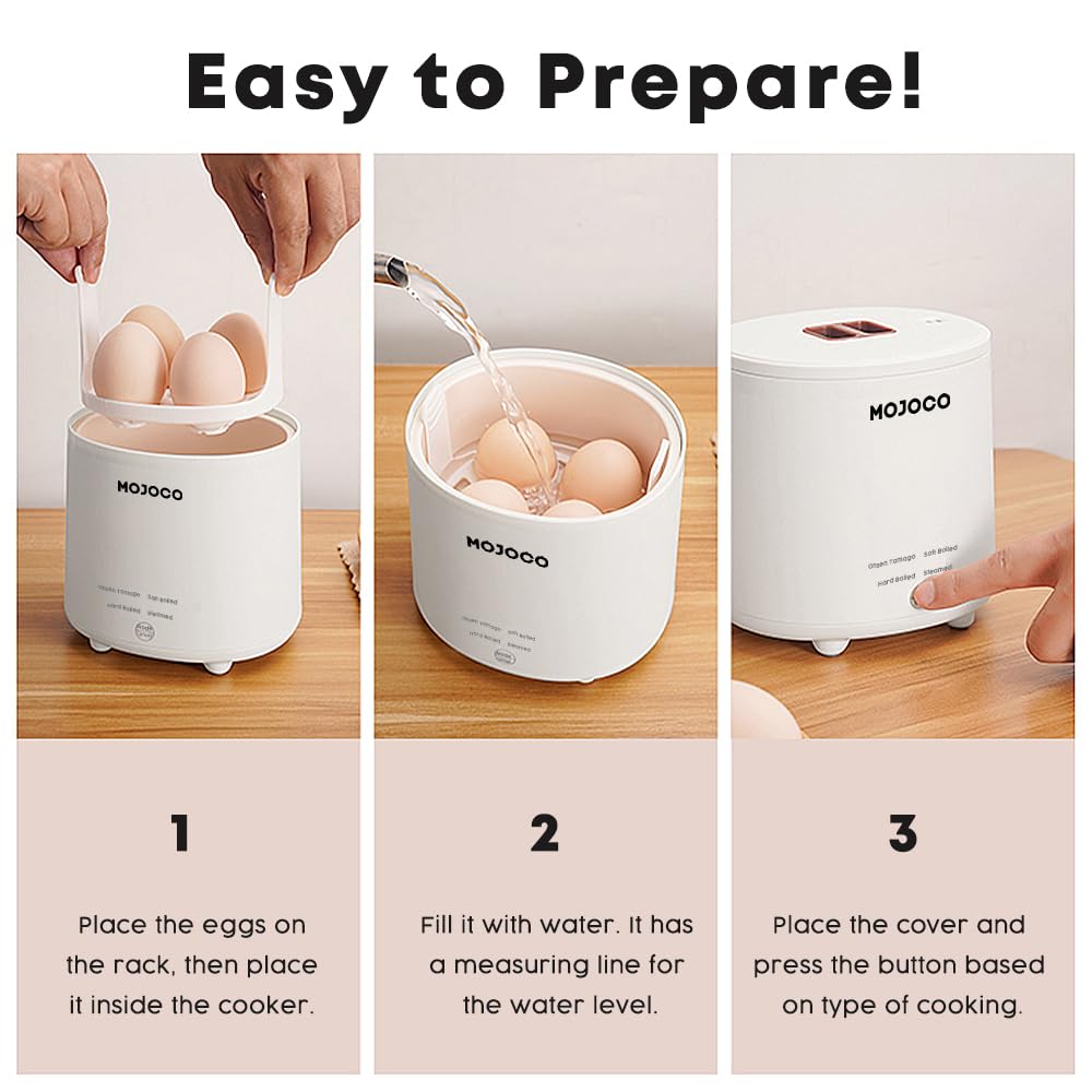 MOJOCO rapid-egg-cooker onsen-tamago mode for silky texture.