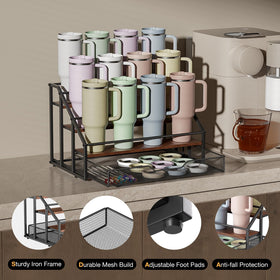 MOJOHAND countertop display demonstrates versatile storage for cups, bottles, and more