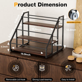 MOJOHAND countertop storage for bottles and cups, freeing up kitchen surfaces.