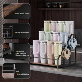 MOJOHAND space-saving kitchen design, holds twelve tumblers while keeping counters tidy.