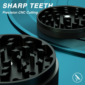Close-up of MOJOTAXI's diamond-sharp teeth for precise texture control.
