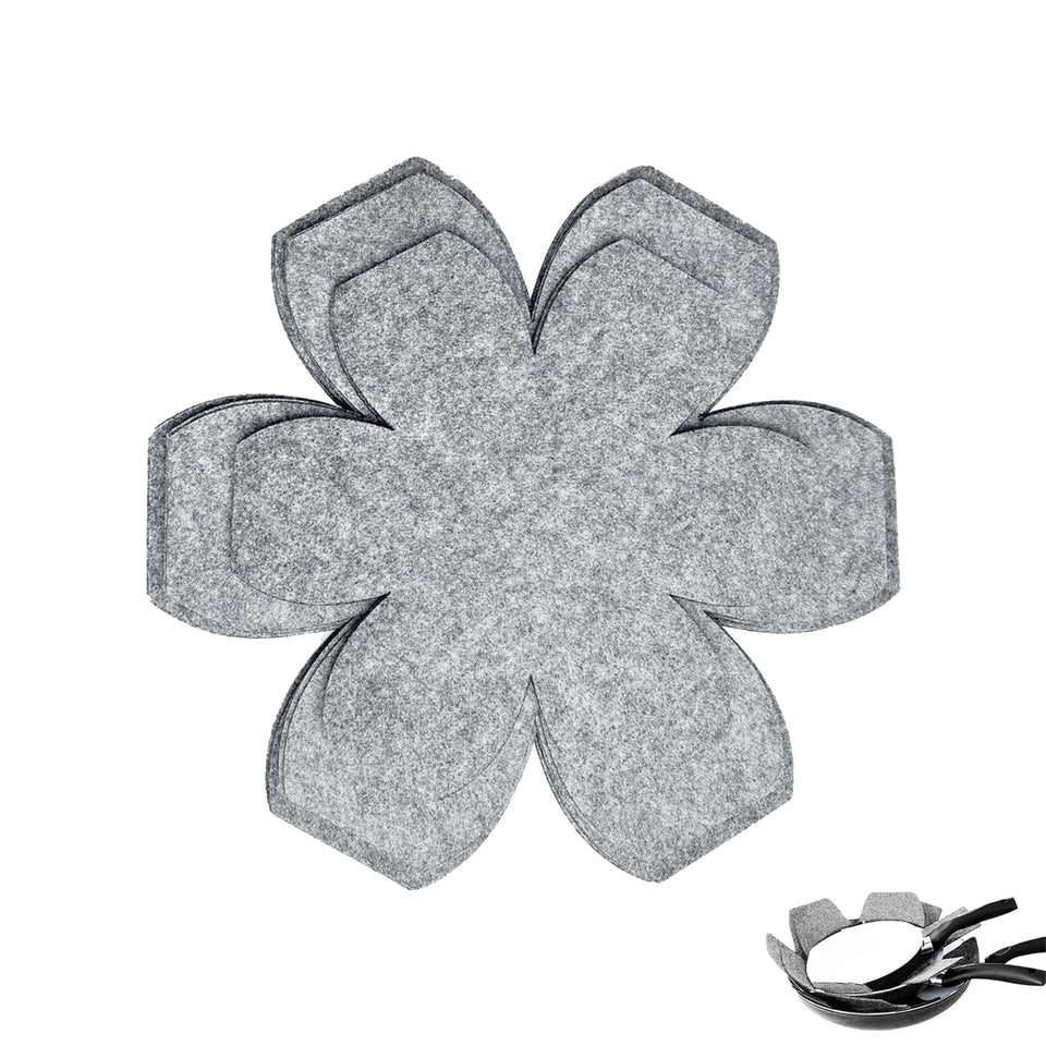 MOJOTORY pan protectors between pots prevent scratches and slips.
