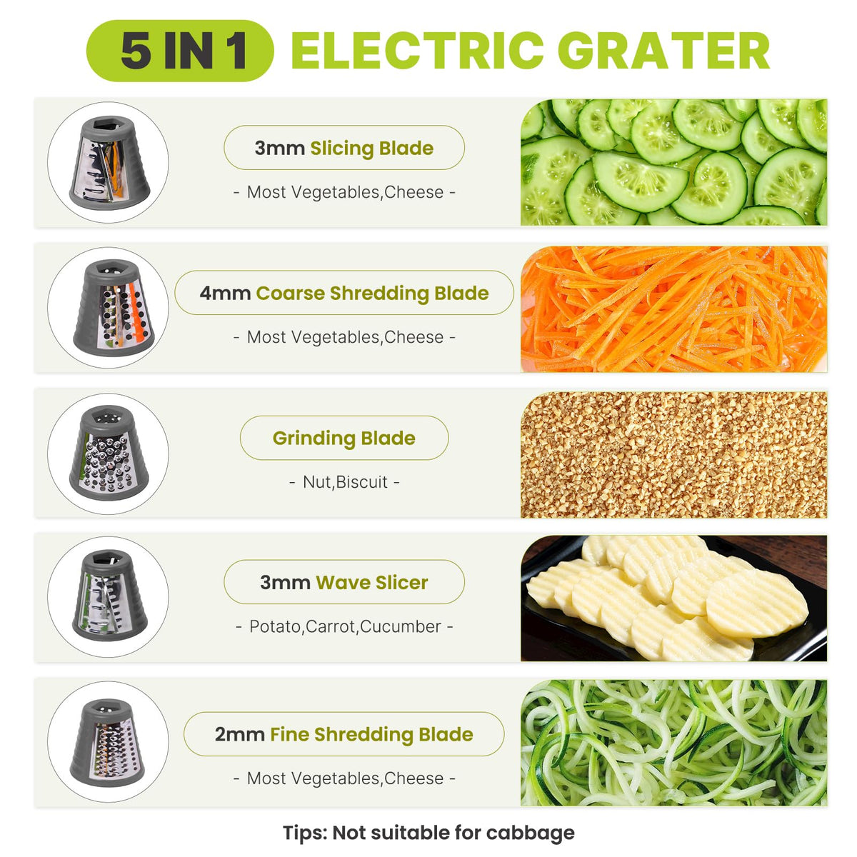 Mokero automatic cheese grinder and shredder speeds cheese prep for pizzas.