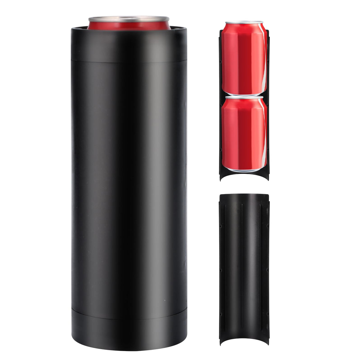 Mokvtz double tactical can holder keeps two cans within easy reach for refreshing sips.