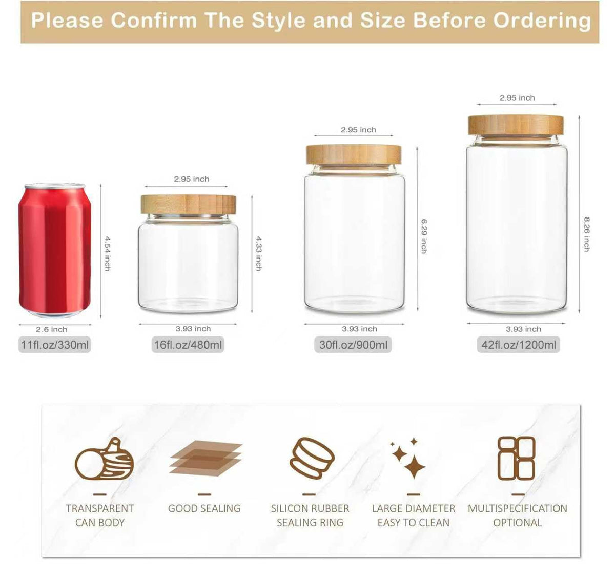 Moladri narrow-mouth storage jar adds elegant style while keeping contents visible.
