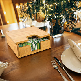 MOLEDINO 7.5x7.5x3 inch holder fits standard napkins.