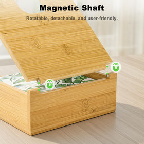 MOLEDINO square napkin holder opening for easy one-napkin-at-a-time access.