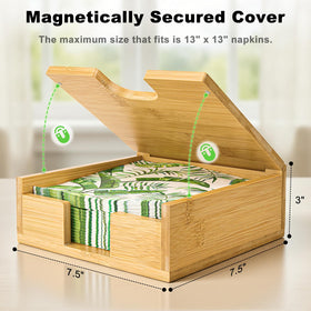 MOLEDINO weighted-lid outdoor napkin holder prevents napkins from blowing away.