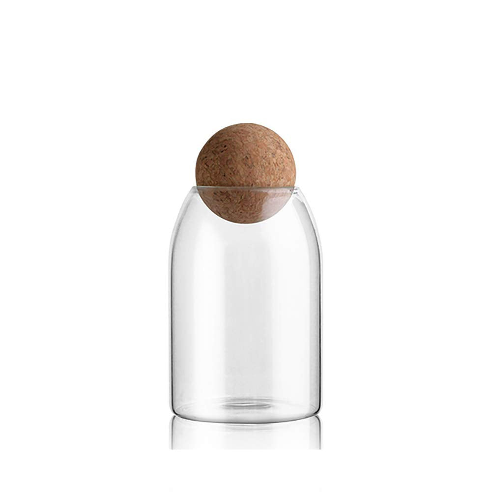 MOLFUJ ball-cork glass jar seals freshness while doubling as stylish pantry storage.