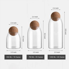 MOLFUJ stylish counter organizer glass jar for pantry visibility.