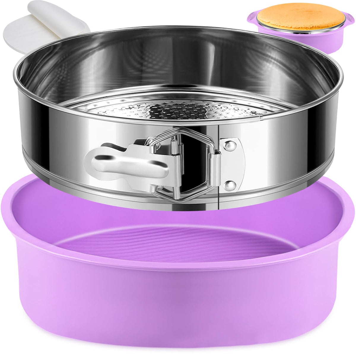 Molgree 9-inch stainless steel springform pan with sturdy build for flawless cheesecakes.