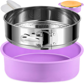 Molgree 9-inch stainless steel springform pan with sturdy build for flawless cheesecakes.