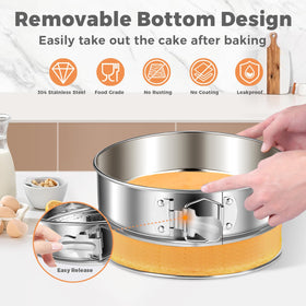 Molgree leakproof protector keeps batter contained during water bath baking.