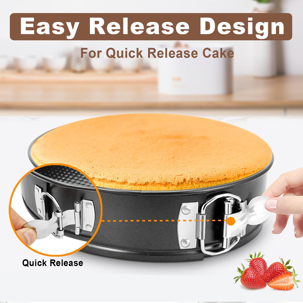 Molgree nine-inch springform pan perfect for large cheesecakes and quiches