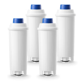 Molifal DLSC002 four-pack water filter for De’Longhi machines, maintaining espresso quality.