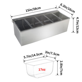 Moligou clear acrylic compartments let you see portions at a glance.