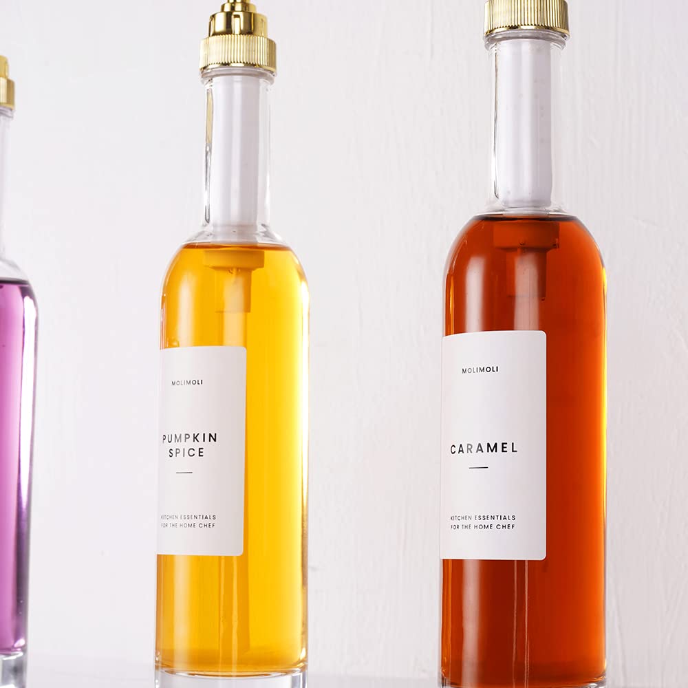 Molimoli countertop display keeps syrup accessible and neat in workspaces.