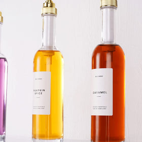 Molimoli countertop display keeps syrup accessible and neat in workspaces.
