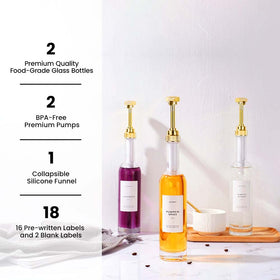 Molimoli label set helps organize flavors with a professional syrup station look.