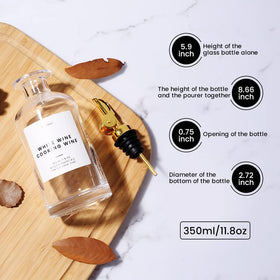 Molimoli glass bottles with funnel for easy refills.