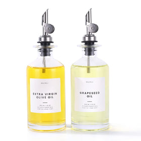 Molimoli oil and vinegar dispenser bottles for precise pouring.