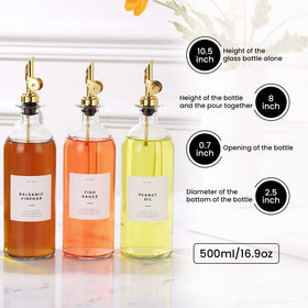 Molimoli weighted pour spout with gold cap delivers controlled flow