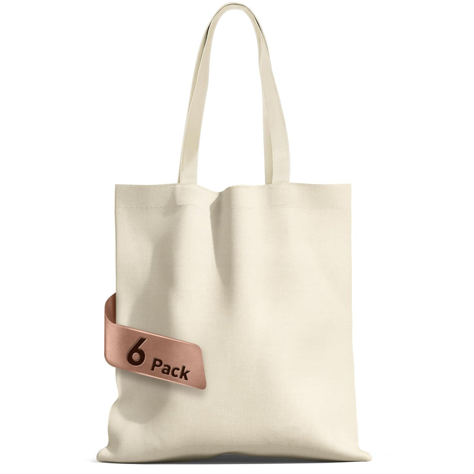 MOLOVA canvas tote front view, 14x15, ideal for daily errands.