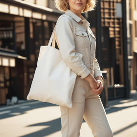 MOLOVA tote stitch detail highlights durable construction for heavy loads.