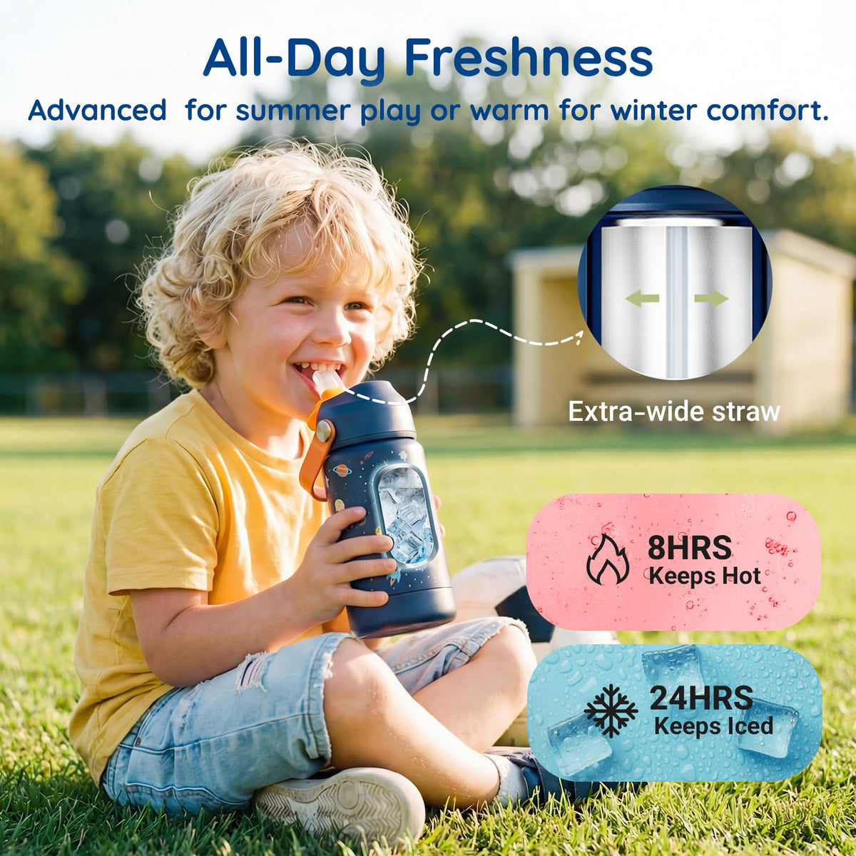 Mommore leakproof lid prevents spills in bags and strollers.