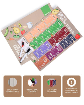 MOMMY'S GUIDE durable magnetic board with full-color print for longevity.