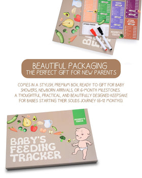 MOMMY'S GUIDE two magnetic markers included for tracking tried foods.