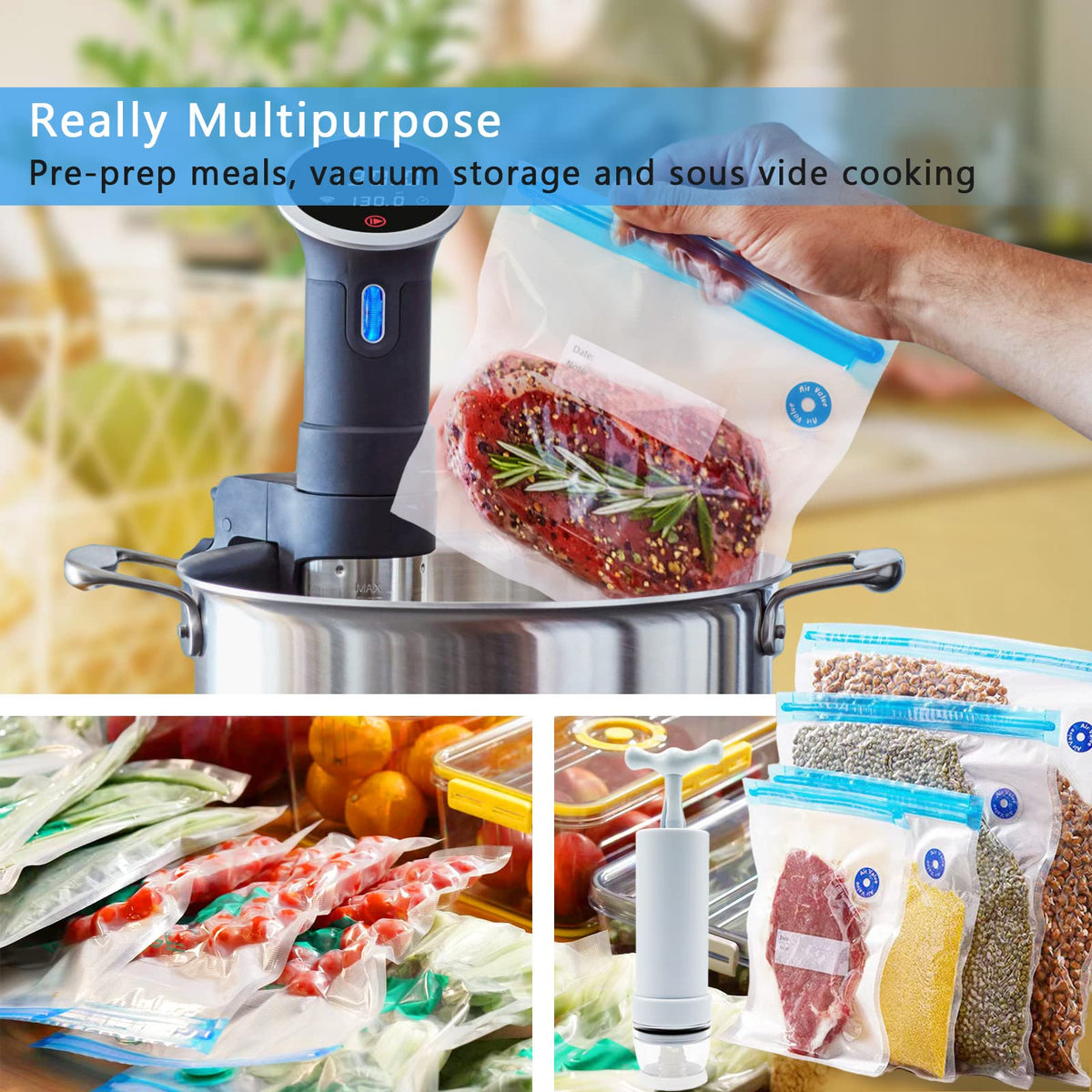 MOMODA bags work with Joule and Anova cookers for precise sous vide.